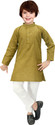 FS FASHION Boys Festive & Party Kurta and Pyjama Set (Yellow Pack of 1)
