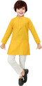 FS FASHION Boys Festive & Party Kurta and Pyjama Set (Yellow Pack of 1)