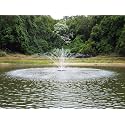 FS02 110V, 1/2 HP Large Pond Floating Fountain, Oil Free Pump 9000 GPH with 100’ Cord, Two Spray Patterns Included