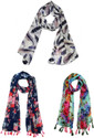 FS3 Printed Chiffon Women Multicolor Scarf, Fancy Scarf, Stole