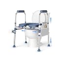 FSA/HSA Padded Toilet Seat Riser for Seniors, Heavy Duty Raised Toilet Seat with Handles Adjustable Standalone Toilet Safety Frame, Elderly Assistance Products for Bariatric, Pregnant, Surgery