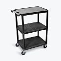 FSE 373-HE34-B Utility Cart - 3 Shelves Structural Foam Plastic