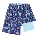 FT FENTENG Boys Swim Trunks Compression Liner Swim Shorts Quick Dry Bathing Suit with Boxer Brief Anti-Chafe Boy Swimwear