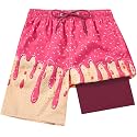 FT FENTENG Boys Swim Trunks Compression Liner Swim Shorts Quick Dry Bathing Suit with Boxer Brief Anti-Chafe Boy Swimwear