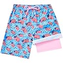 FT FENTENG Boys Swim Trunks Compression Liner Swim Shorts Quick Dry Bathing Suit with Boxer Brief Anti-Chafe Boy Swimwear