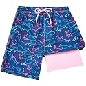 FT FENTENG Boys Swim Trunks Compression Liner Swim Shorts Quick Dry Bathing Suit with Boxer Brief Anti-Chafe Boy Swimwear