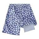 FT FENTENG Boys Swim Trunks Compression Liner Swim Shorts Quick Dry Bathing Suit with Boxer Brief Anti-Chafe Boy Swimwear