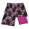 FT FENTENG Boys Swim Trunks Compression Liner Swim Shorts Quick Dry Bathing Suit with Boxer Brief Anti-Chafe Boy Swimwear