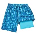 FT FENTENG Boys Swim Trunks Compression Liner Swim Shorts Quick Dry Bathing Suit with Boxer Brief Anti-Chafe Boy Swimwear