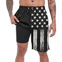 FT FENTENG Mens Swim Trunks with Compression Liner 9" Big and Tall Board Shorts 2 in 1 Quick Dry Long Swimwear Bathing Suits