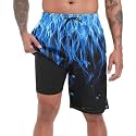 FT FENTENG Mens Swim Trunks with Compression Liner 9" Big and Tall Board Shorts 2 in 1 Quick Dry Long Swimwear Bathing Suits