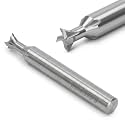 FTVOGUE Lathe Milling Dovetail Bit Cutter End Mill Tool 4 Flute Cutting Tool Cemented Carbide Universal Straight Shank (60 Degree)