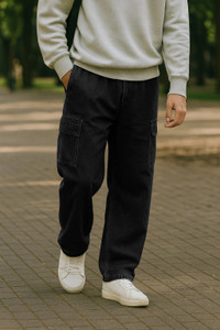 FTX Loose Fit Men Black Jeans
