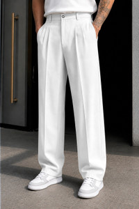 FTX Loose Fit Men White Trousers