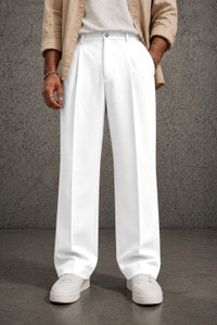 FTX Loose Fit Men White Trousers