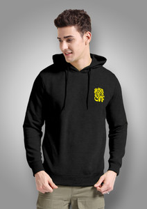 FTX Printed Men Hooded Neck Black T-Shirt