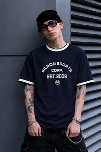 FTX Printed Men Round Neck Navy Blue