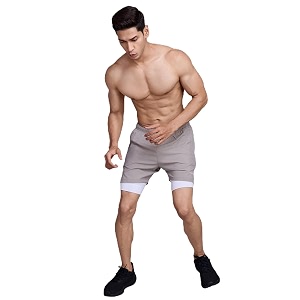 fuaark 2 in 1 compression shorts for men for gym sports running amp cycling activities with pocket laser shorts