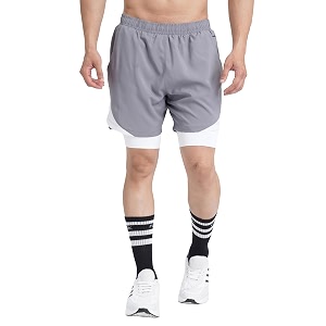 fuaark 2 in 1 compression shorts for men for gym sports running amp cycling activities with pocket
