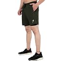 FUAARK Double Layer 2 in 1 Sports Shorts with Inner Tights for Men Gym Tight Short with Pocket