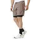 FUAARK Double Layer 2 in 1 Sports Shorts with Inner Tights for Men Gym Tight Short with Pocket