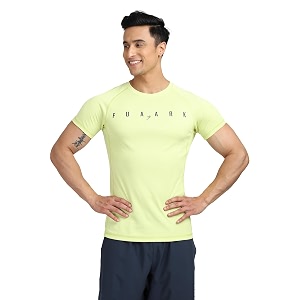 FUAARK Mens Round Neck Slim fit Gym