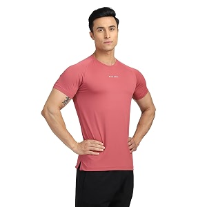 FUAARK Mens Round Neck Slim Fit Gym