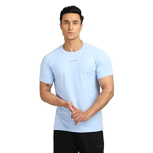 FUAARK Mens Round Neck Slim Fit Gym