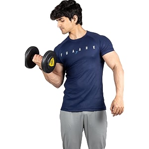 FUAARK Mens Round Neck Slim fit Gym