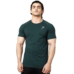 FUAARK Mens Solid Slim Fit Sports Gym