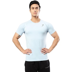 FUAARK Mens Solid Slim Fit Sports Gym