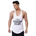 FUAARK Men's Super Combed Cotton Tank Tops Gym Bodybuilding Vest Fitness Workout Sleeveless Stringers
