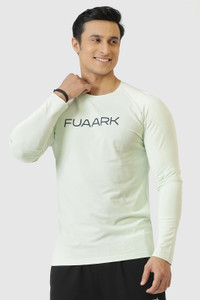 FuaarK Printed Men Round Neck Green T-Shirt