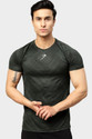 FuaarK Self Design Men Round Neck Green
