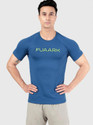 FuaarK Typography Men Round Neck Blue T-Shirt