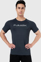 FuaarK Typography Men Round Neck Dark Blue