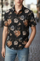 FUBACK Men Relaxed Fit Floral Print Spread