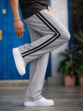 FUBACK Men Solid Grey Track Pants