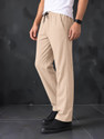 FUBACK Straight Fit Men Beige Trousers