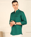 FUBAR Men Self Design Casual Dark Green