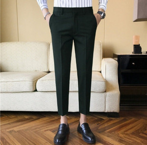 FUBAR Men Slim Fit Dark Green Viscose