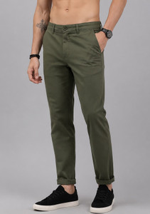 FUBAR Regular Fit Men Dark Green Trousers