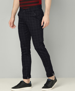 FUBAR Slim Fit Men Black Trousers
