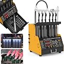 Fuel Injector Cleaner Tester, 6 Cylinder Cylinder Injector Cleaner Machine, 9 Types Adapter, 3 Cleaning & 10 Testing Functions for GDl,EFI,FSI,12V/70V/120V Option, CT400