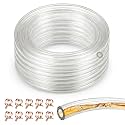 Fuel Line 1/4" ID x 7/16" OD, 30 ft Clear PVC Hose for Small Engines