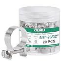 OURU 20PCS Fuel Line Clamp, Adjustable 5/8"-23/32" (16-18mm)
