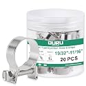 OURU 20PCS Fuel Line Clamp, Adjustable 19/32"-11/16" (15-17mm)