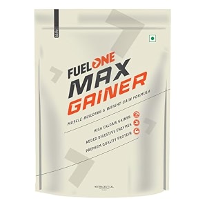 fuelone max gainer chocolate 1kg  high-calorie gainer with added digestive enzymes