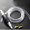 Fuel Transfer Pump Kit, Flow Siphon Hand Oil Pump Portable Manual Car Fuel Transfer Pump for Petrol Diesel Oil Liquid Water Fish Tank Pump Portable High Flow Fuel Transfer Pump Kit (2 Meter)