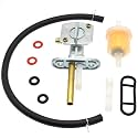 Fuel Valve Petcock Shut Off Tank Switch Fits for Yamaha TTR90/TTR125/TTR225/TTR230/TTR250 PW80 Timberwolf Bear Tracker 250 Big Bear 250 350 400 Warrior 350 Kawasaki Suzuki Quadsport 400